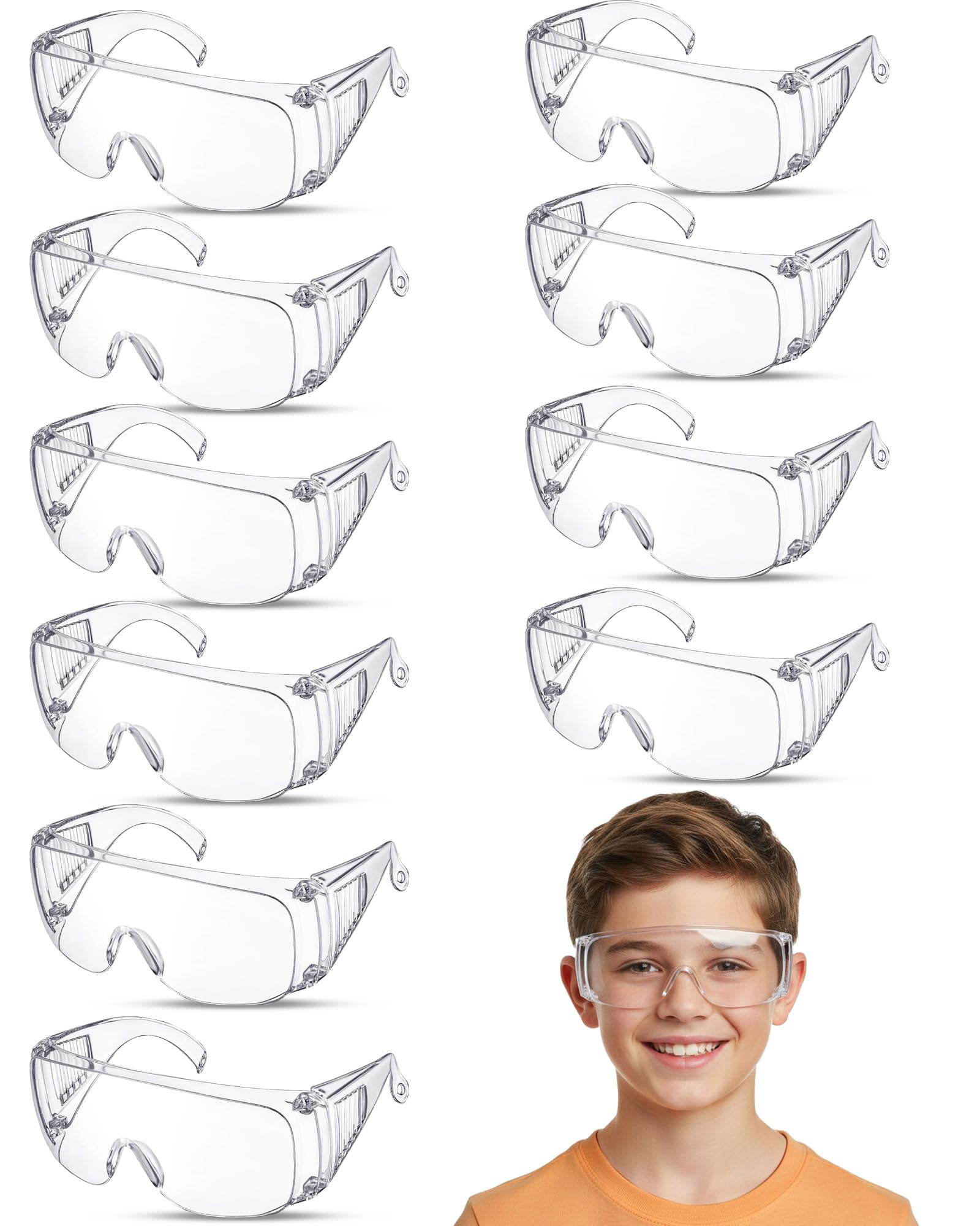 occhiali da scienza per bambini occhiali di sicurezza resistenti ai graffi resistenti agli urti leggeri occhiali da laboratorio per bambini
