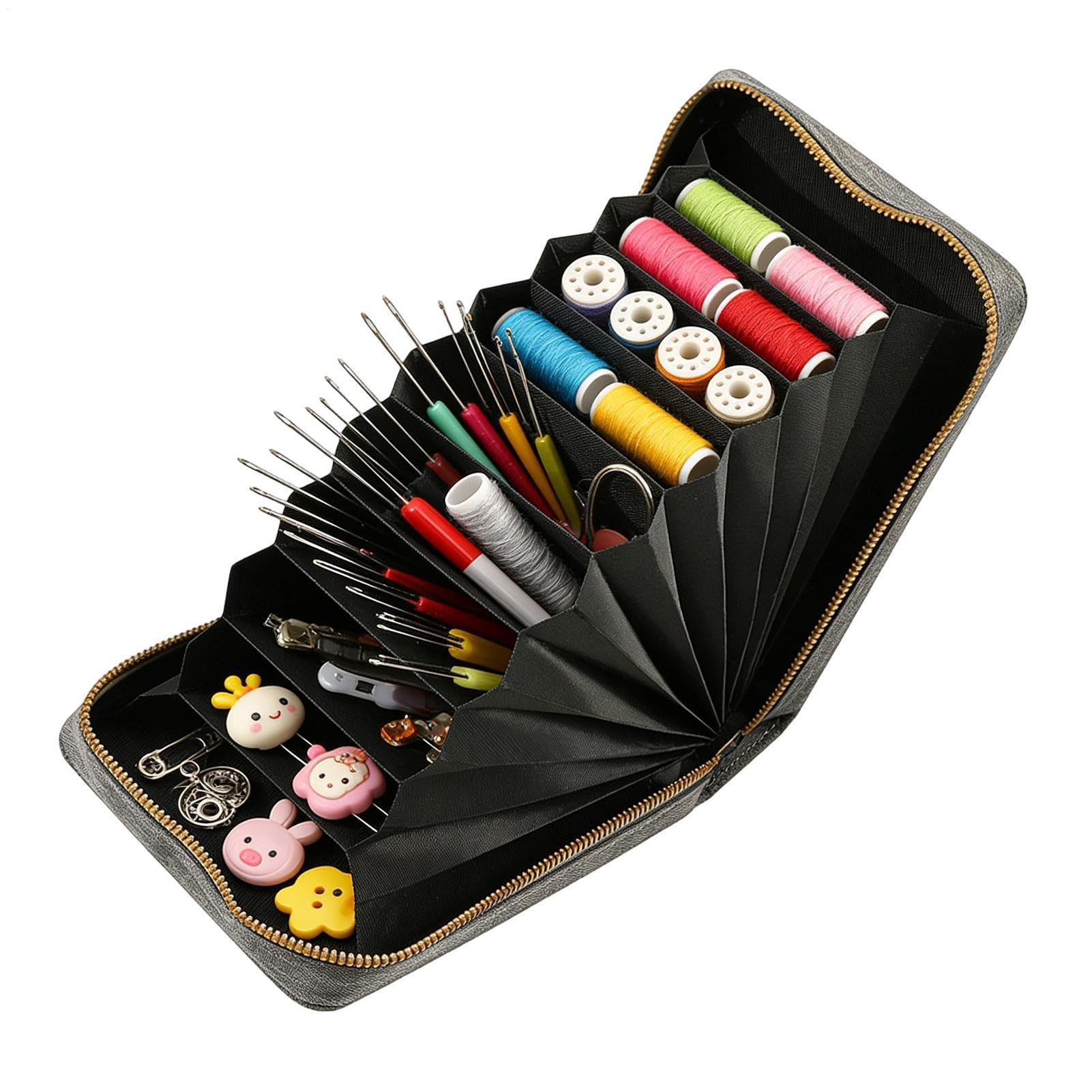 Bolsa para Agujas de Tejer Estuche Fino Multicapa Portátil
