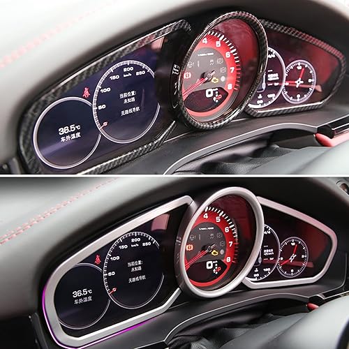 Miniatura 7 de Panel de salpicadero compatible con Porsche Cayenne 2018, 2019, 2020, accesorios interiores (plateado)