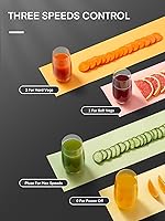 Vista 6 de Extractor de exprimidores de boca ancha de 3 pulgadas, potencia máxima de 800 W, para verduras y frutas con ajuste de 3 velocidades, motor de 400 W