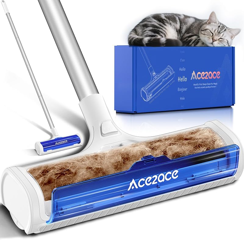 Rolo Removedor de Pelos de Gatos e Cães para Carpetes ACE2ACE A3 Pro com Cabo Ajustável