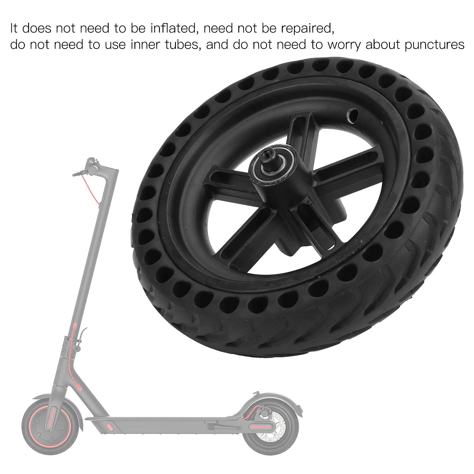 Pneumatico per Scooter Elettrico, Ruote per Scooter Elettrico da 8,5 Pollici Pneumatico in Gomma per Scooter di Ricambio con Cerchio in Lega per Scooter Elettrico Xiao-Mi Mijia M365