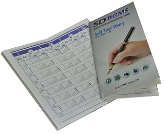 1 x Self Test Diary for SD Codefree Blood Glucose Monitor Test Meter