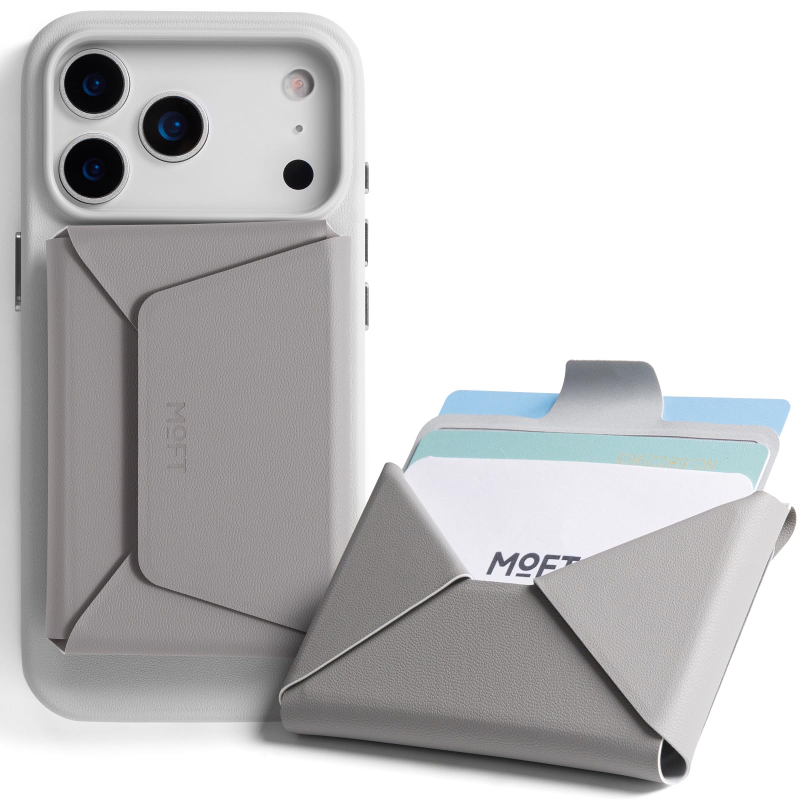 MOFT Cartera para Hombres y Mujeres, Delgado Tarjetero Magnético 8 Tarjetas con Diseño Pull to Access, Bloqueo RFID, MOVAS Veagn Cartera de Viaje Minimalista de Piel para Billetes y Monedas