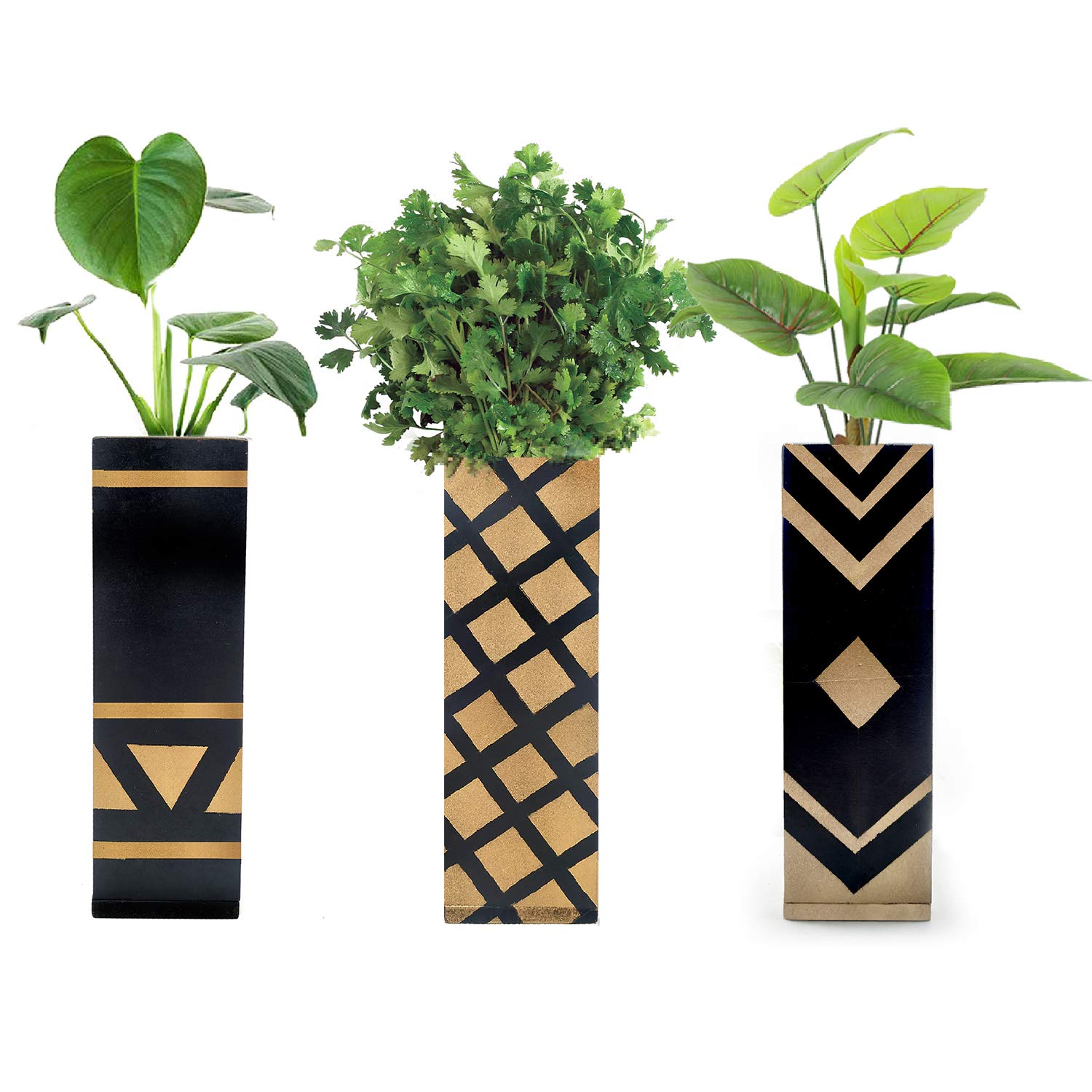 VAH Set of 3 Tribal Print Magnetic Hydroponic or Artificial Plants Hanging pots, Hanging pots for Plants Balcony Railing, Hanging Planter, Hanging Pot, Hanging pots for Plants, Hanging planters. (B08XNTJ72X) Amazon Price History, Amazon Price Tracker