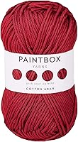 Vista 1 de Paintbox Yarns Hilo Aran 100% Algodón 1.76oz (50g), 93 Yardas (85m) - Lana Peinada Vino Tinto para Ganchillo o Tejer - Suave, Ligero para Suéteres