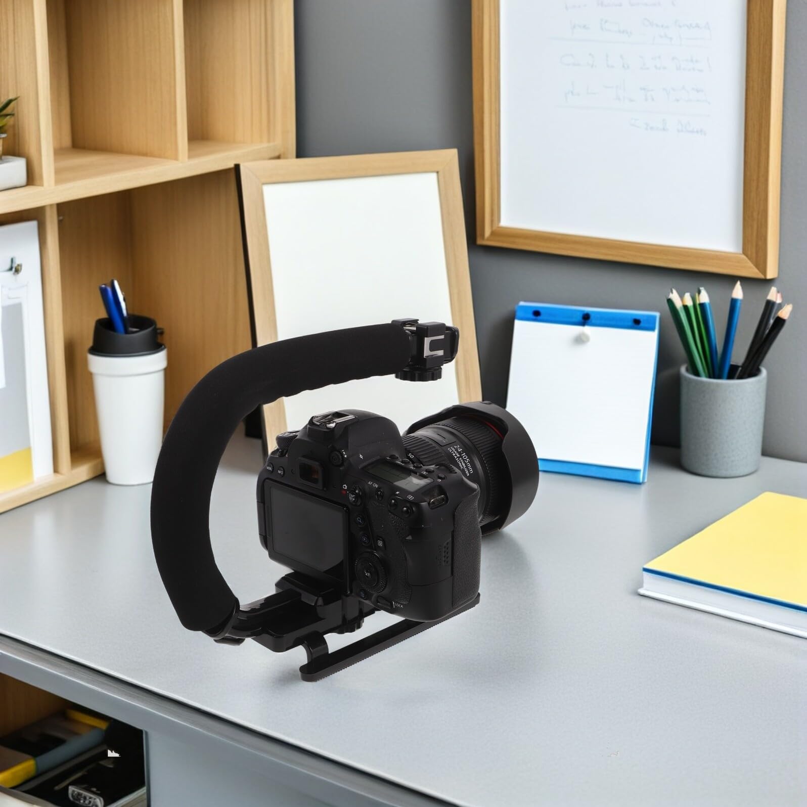 Ipetboom Stabilizzatore Manuale per Telecamera Supporto Stabilizzatore per Videocamera Impugnatura Stabilizzatrice Portatile per Smartphone e Dv Kit con Vite Lunga per Registrazione Video S