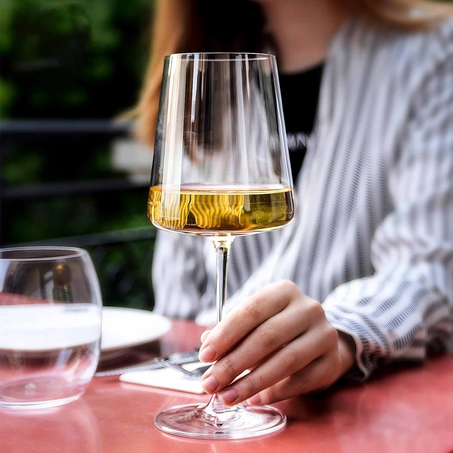 KAMMAK Wine Glasses Set of 2, 17 oz Hand Blown Crystal Bordeaux Wine Glasses, Thin Rim & Long Stem, Perfect for Red & White, Daily Use, Wedding Anniversary or Birthday Gift with Gift Box, S85BJ52 - Image 4