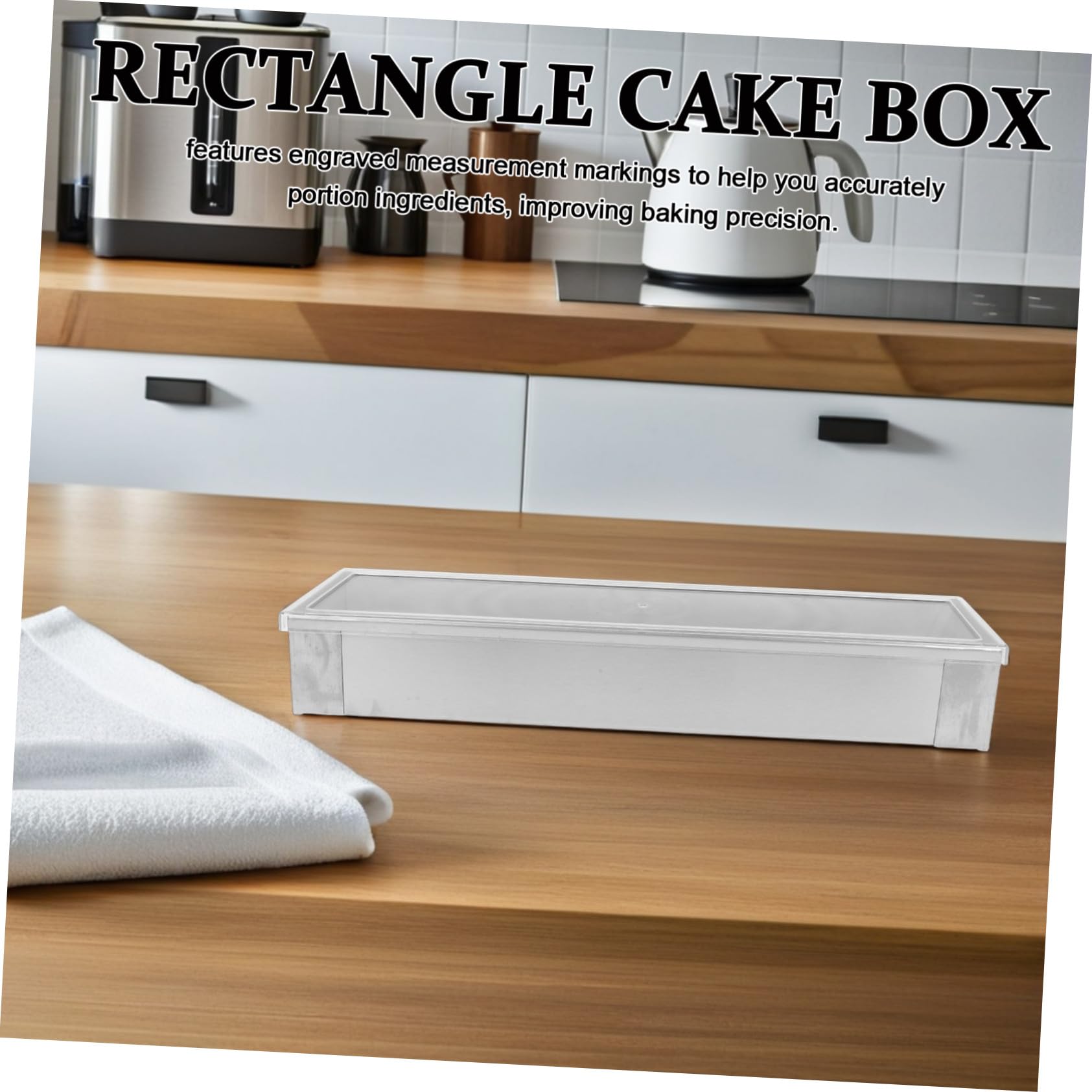 ULTECHNOVO Moule à Gâteau Rectangulaire Acier Inoxydable avec Couvercle Antiadhésif pour Cuisine Moule à Pâtisserie à Tiramisu