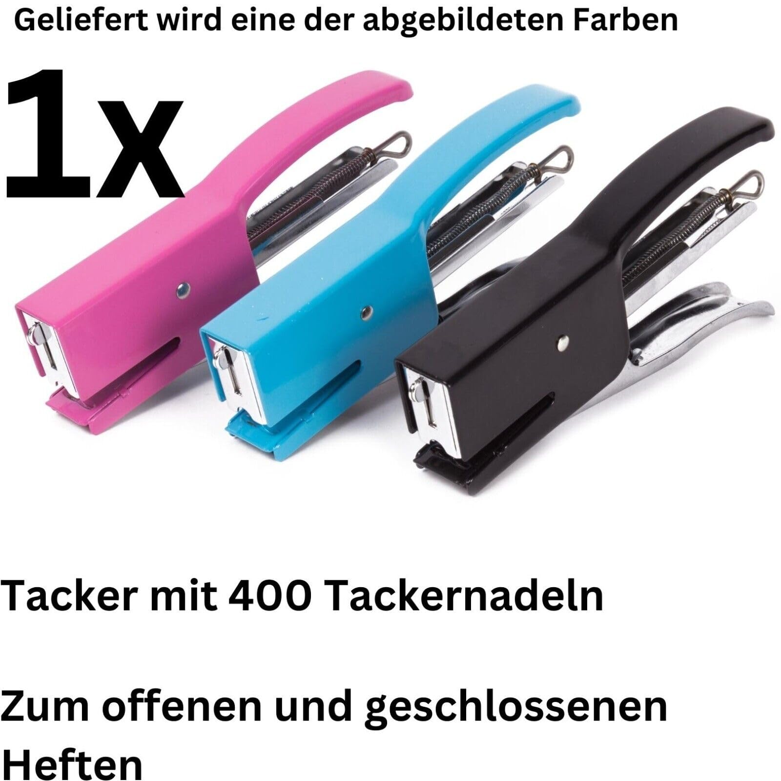 Heftzange Tacker Hefter Heftklammer Bürotacker Büro Heftgerät inkl. Heftklammern