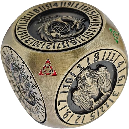 Dados giratorios, Dados de Juego de Mesa de Metal de 6 Lados con de Almacenamiento magnética, Suministros portátiles de Entretenimiento y Competencia para reuniones Familiares, Bares y de Ocio