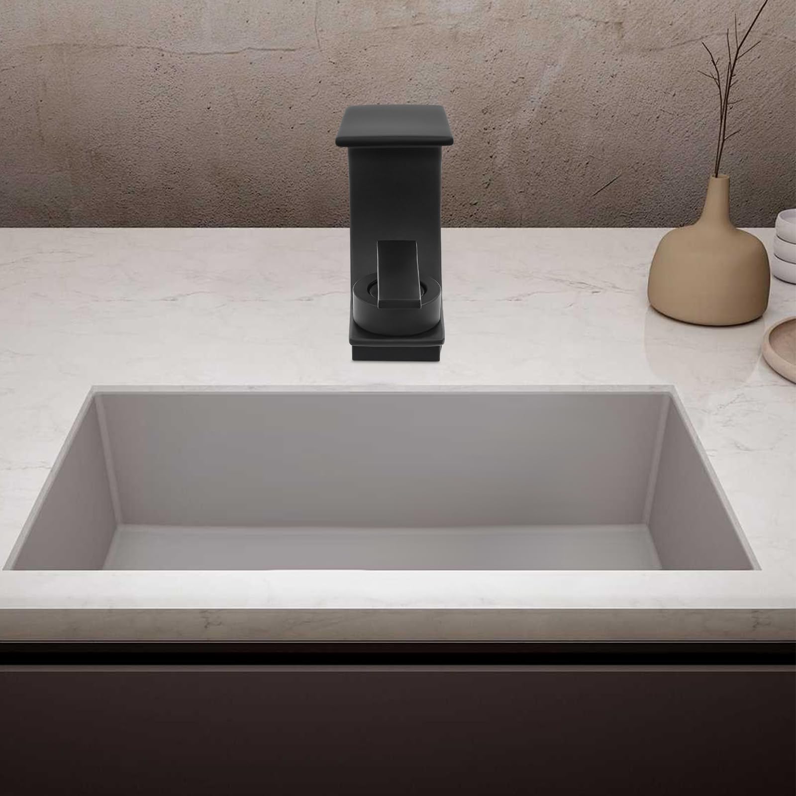Grifo de lavabo con grifo monomando y cartucho de cerámica, grifo de lavabo con conexiones de 1/2 y 3/8 pulgadas, mangueras flexibles (orificio de 3,1 – 4,2 cm de diámetro), para casa y apartamento