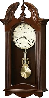 Malia Pendulum Wall Clock – Exquisite Decorative Analog Clock with Elegant Brass Accents & Single Chime for Room Decor, Bedroom Decor, Home Decor & Office Wall Decor Piece