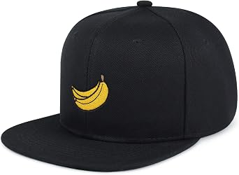 JPAK Banana Fruit Hip-Hop Snapback Hat Embroidered Baseball Cap Monkey