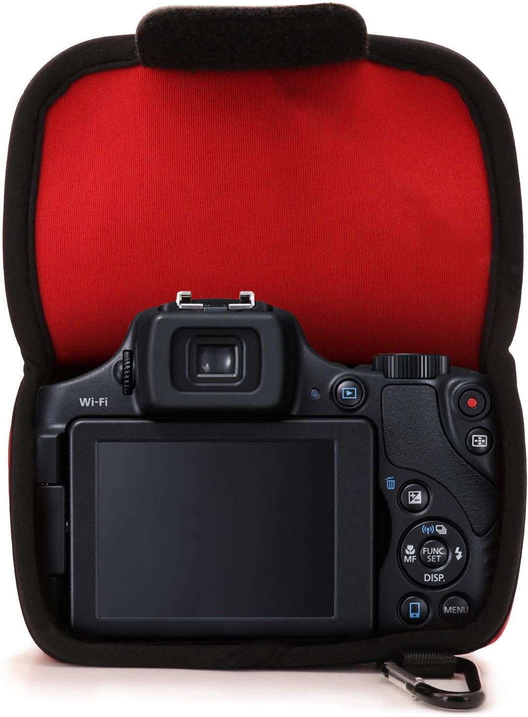 40% Off Discount MegaGear ''Ultra Light'' Neoprene Camera Case Bag with Carabiner for Canon PowerShot SX60 HS Digital Camera (Red)