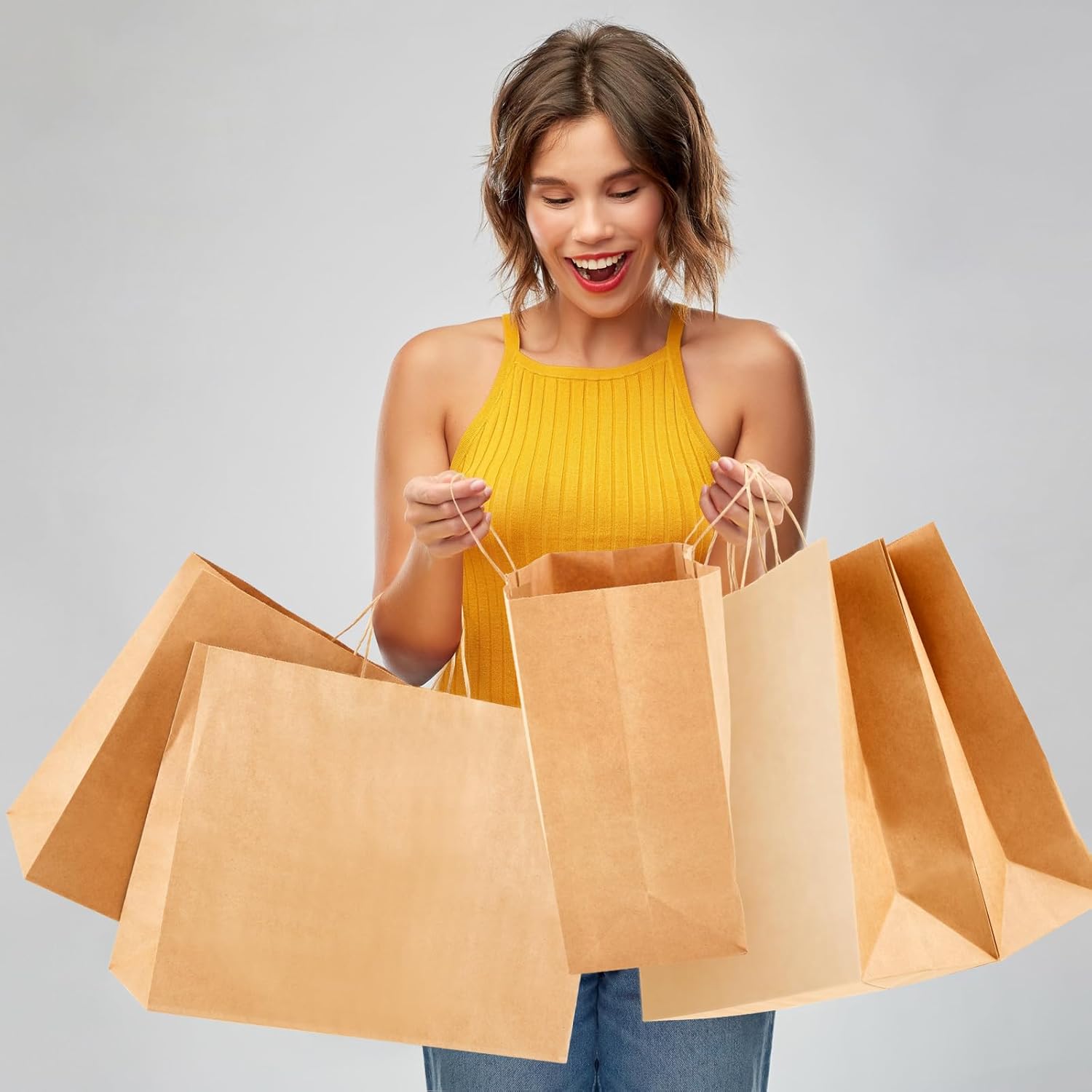 Maitys 30 Pcs 18x14x7 Inch Extra Large Paper Gift Bags with Handles Bulk Kraft Bags for Business, Merchandise, Gifts, Shopping, Retail Stores, Birthday Party Brown Color for Multiple Uses - Image 7