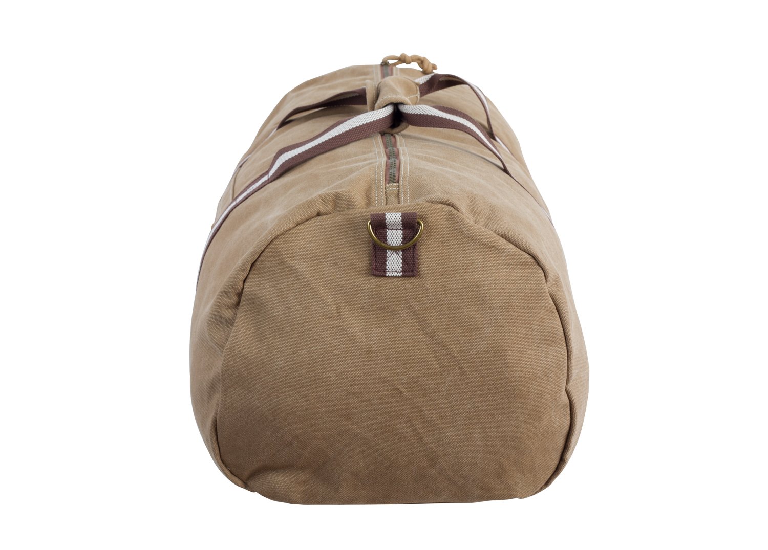Canvas Barrel Bag - Sporttasche, 45 Liter, Duffel Bag Tasche mit Echt-Leder Veredelung (Manufaktur13) (Sand)