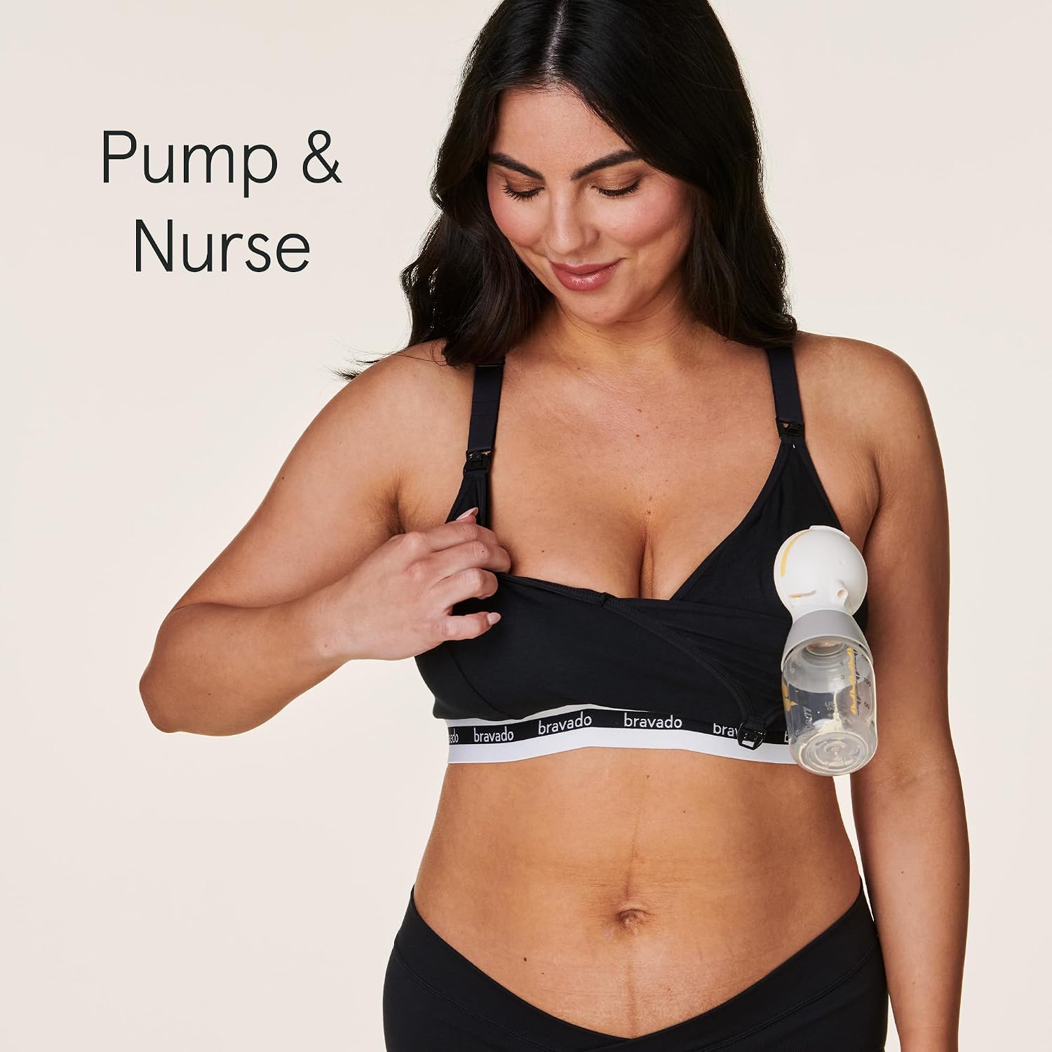 Bravado Designs 2-in-1 Pumping & Nursing Bra Hands Free for Maternity & Breastfeeding