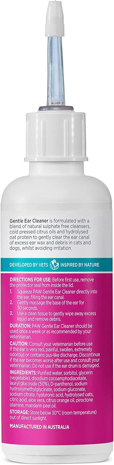 Pure Animal Wellbeing PAW Gentle Ear Cleaner 120mL