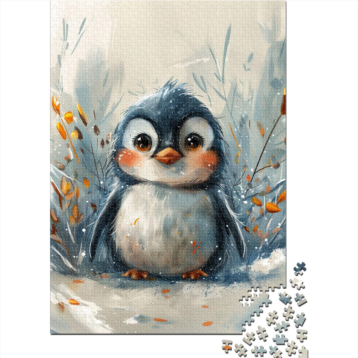 Puzzles pour Adultes 2000 pièces Mignon bébé Pingouin Jeu éducatif Anti-Stress pour Anniversaire, Noël 27,56 po x 39,37 po pour Les 14 Ans