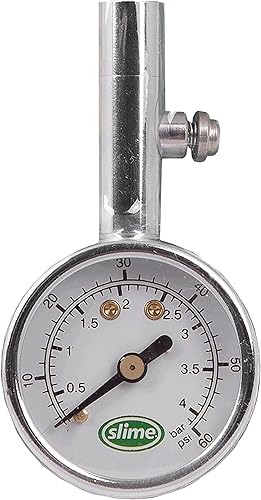 Miniatura 2 de Slime 20048 Dial Gauge, Analógico, Mini, 5-60 psi con válvula de purga