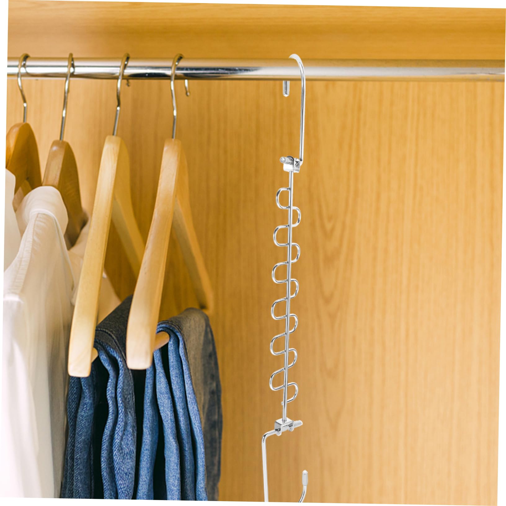 Appendiabiti Pieghevole Gancio Girevole 360° Multi-slot 8 Pezzi in Ferro | Design a Slot Chiusi, Salva Spazio Nell'armadio, Adatto per Dormitori e Camere da Letto