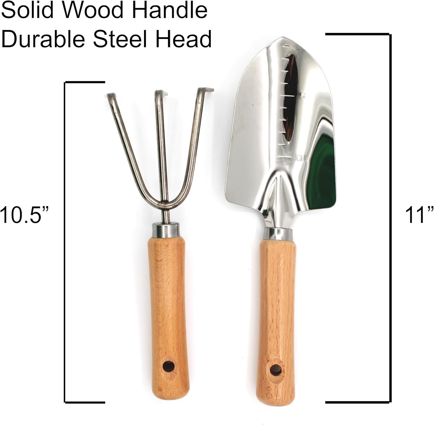 Personalized Garden Tool Set – Custom Engraved Garden Shovel & Trowel with Wooden Handle – Gardening Gifts, Mom, Dad – Mother’s Day, Father’s Day, Birthday Gift