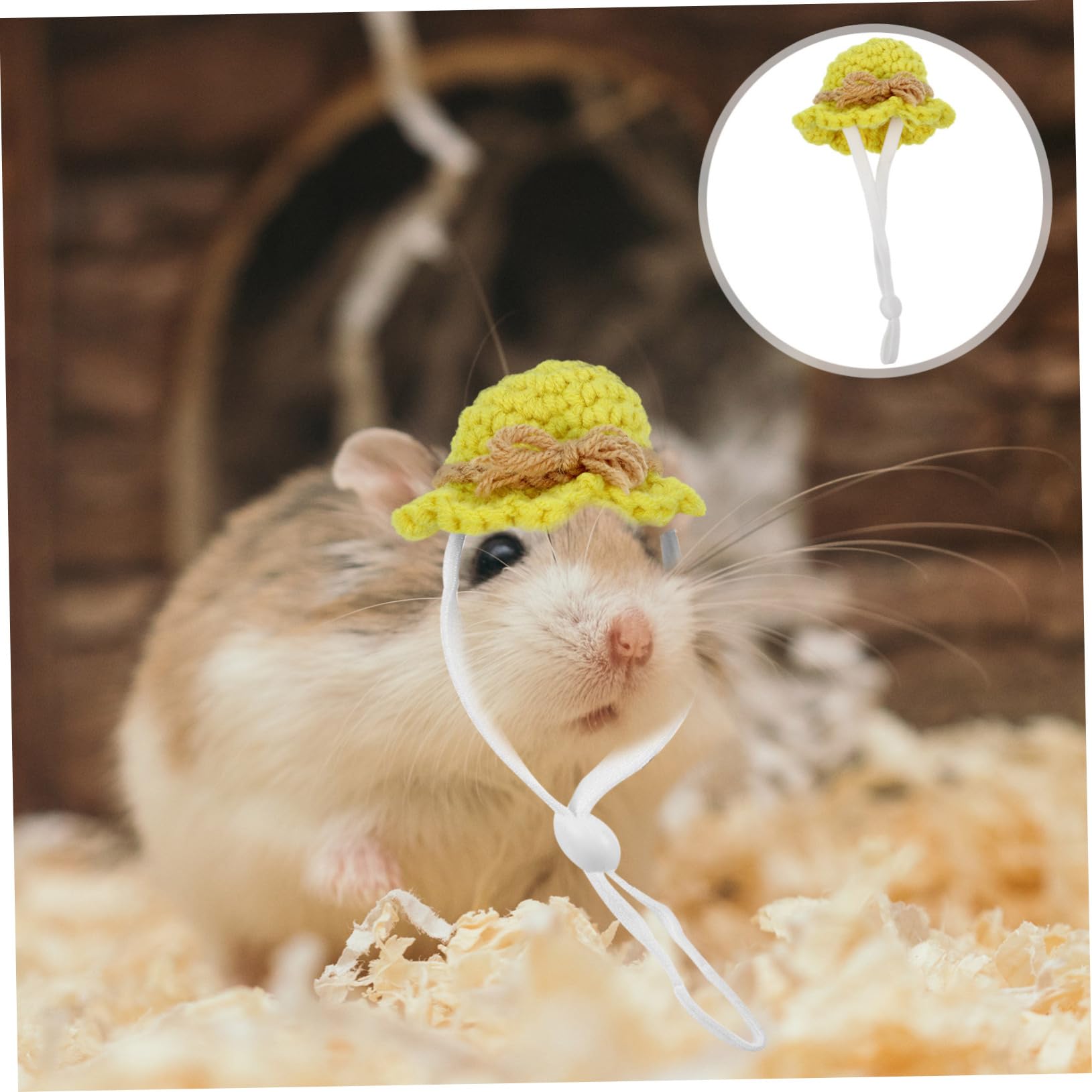 Amazon | Abaodam ミニニット帽 ハムスター帽子 小動物用帽子 ペット