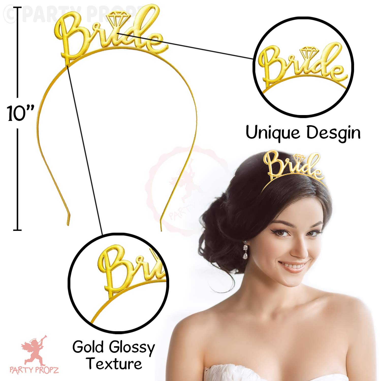 Party Propz Bride to Be Sash and Crown - Bachelorette Party Decorations | Bridal Shower Decorations | Bride to Be Decoration Set Combo, Bridal Shower 2