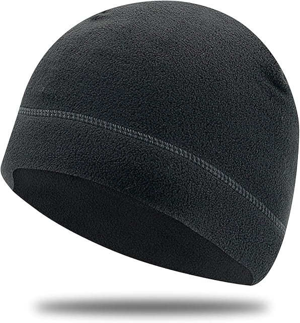 YTZJ Direct Warm Cycling Skull Cap Hat Breathable for Winter Autumn, Unisex Black Polar Fleece Ski Beanies Perfect for Biking, Running, Mountaineering, Motorcycle, Home or Work, Multifunctional