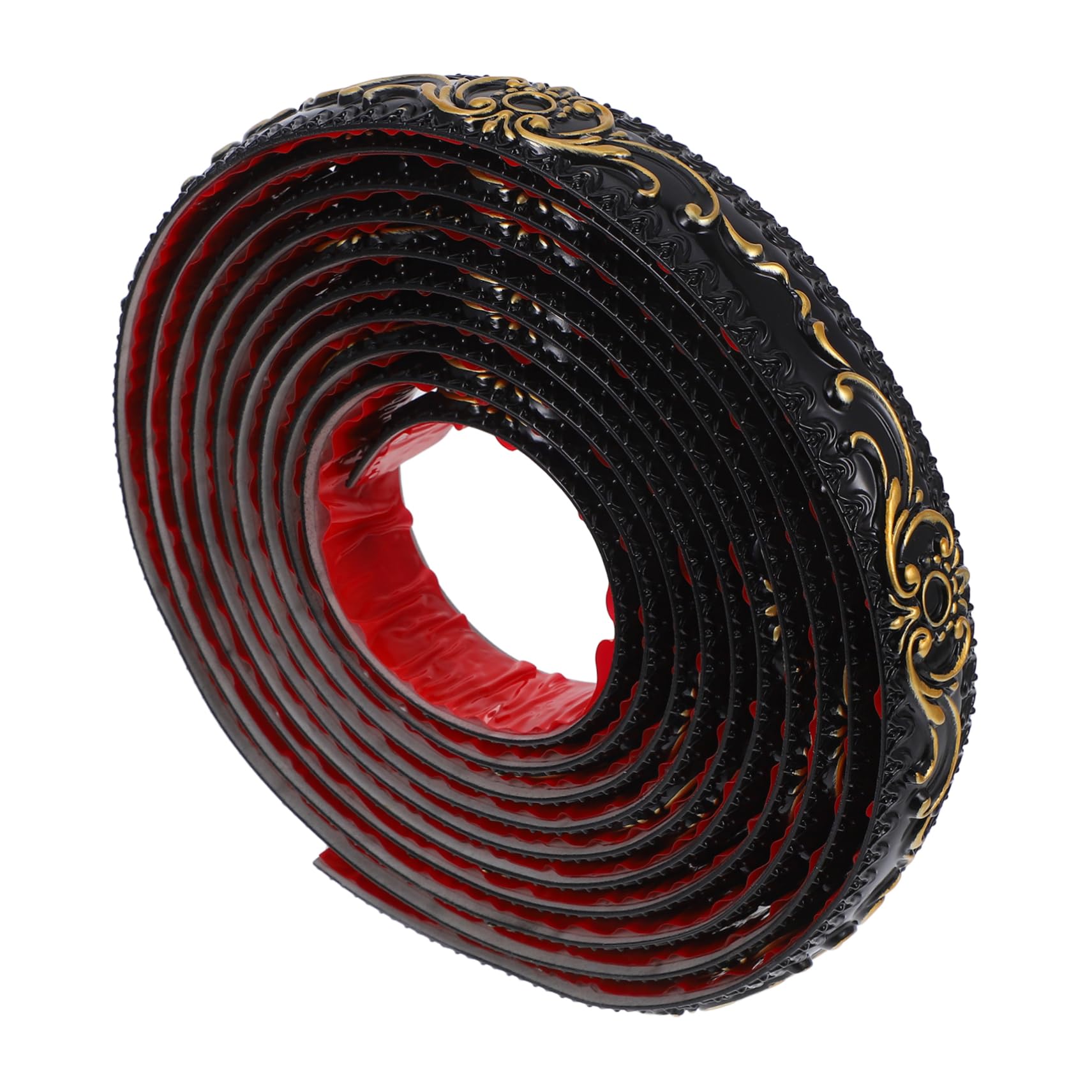 Moldura de Esquina de Pared Adhesiva Pvc Negro, Estilo Realista