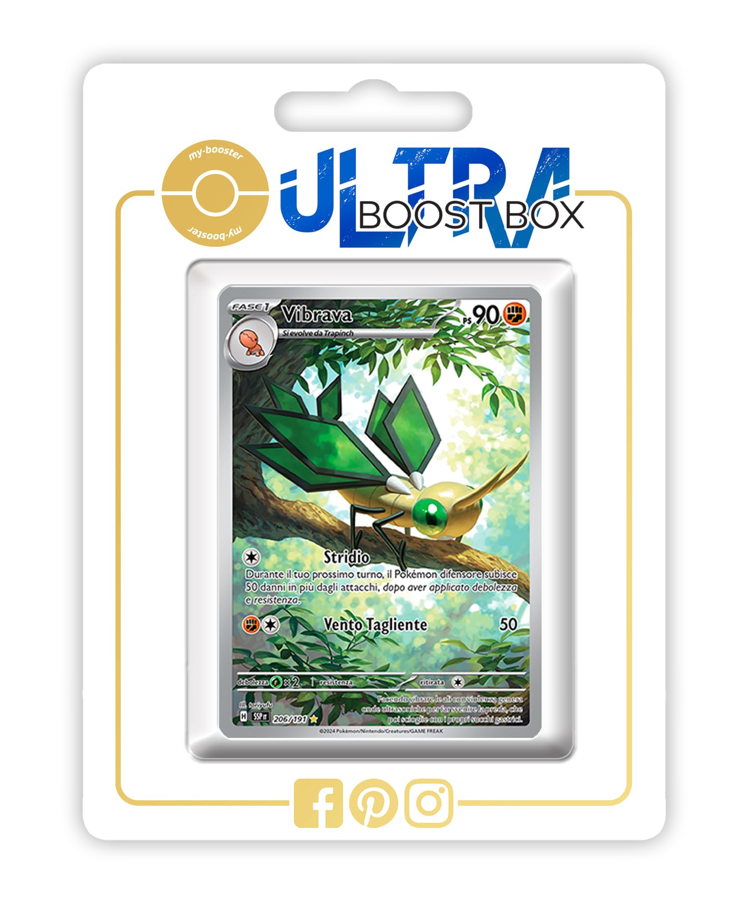 my-booster Vibrava 206/191 Alternativa Pokémon Gallery Secreto X Scarlatto e Violetto 8 - Scintille Folgoranti