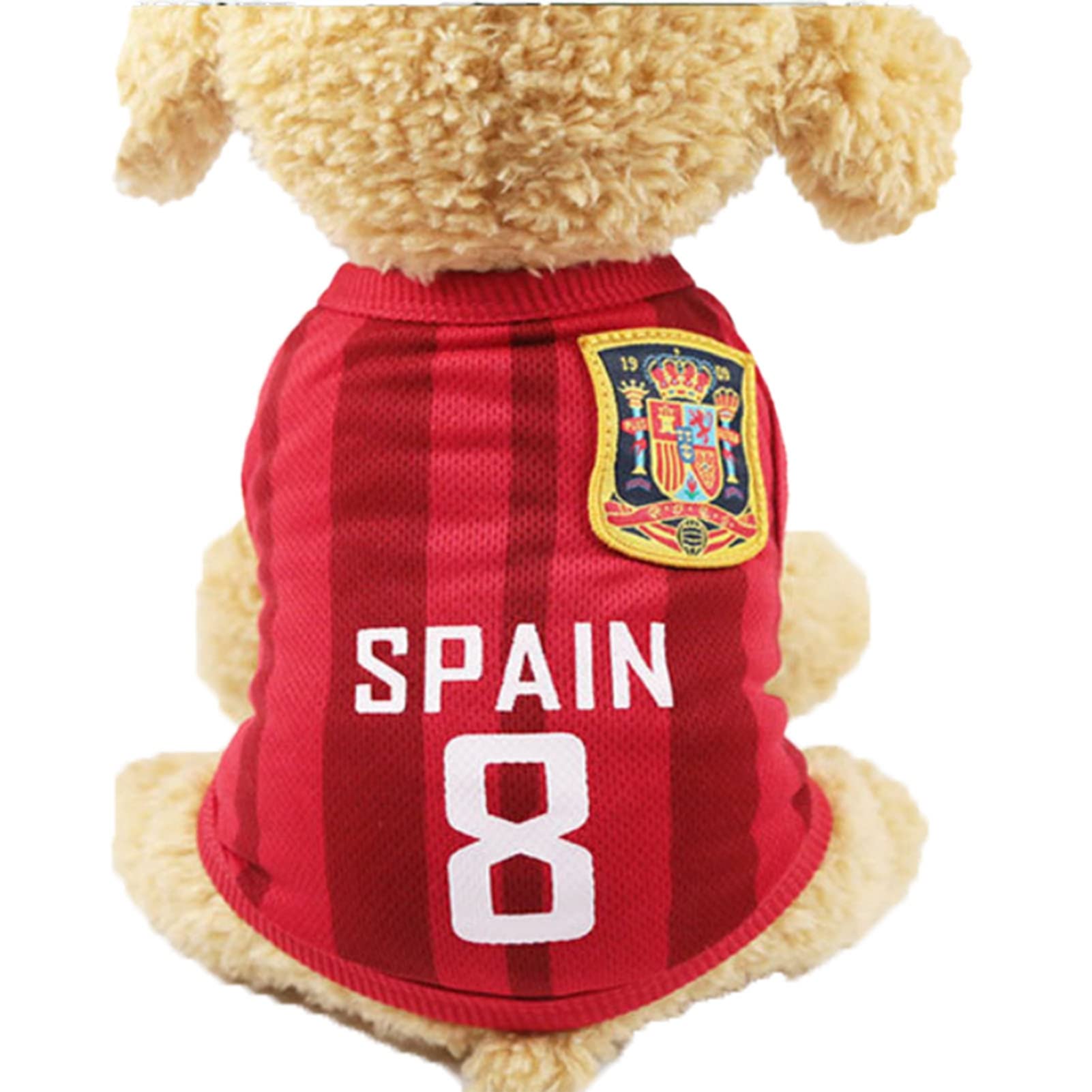 Camiseta De Fútbol Para Perros, Camiseta De La Copa Mundial Para Perros, Camiseta De Fútbol Para Mascotas, Chaleco Del Equipo Nacional De Fútbol Deportivo, Camisetas Para Mascotas(XL-Rojo)