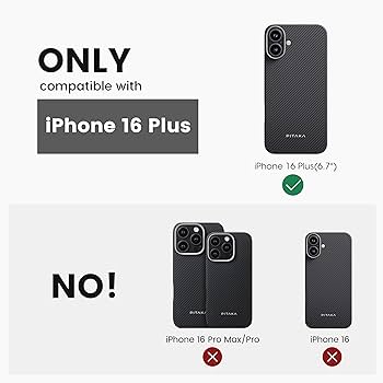 PITAKAUltra-Slim Case for iPhone16Plus黒 Amazon.com: pitaka for iPhone 16 Plus case Compatible with