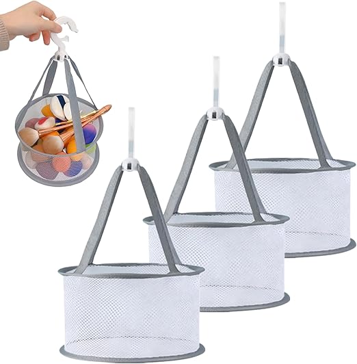 2PCS Mesh Laundry Basket, Dia. Breathable Mesh Drying Rack