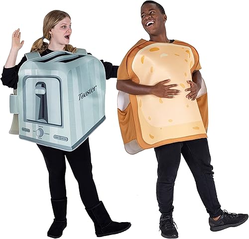 Disfraz de Halloween para parejas de pan y tostadora - Divertidos trajes de tostadas de comida
