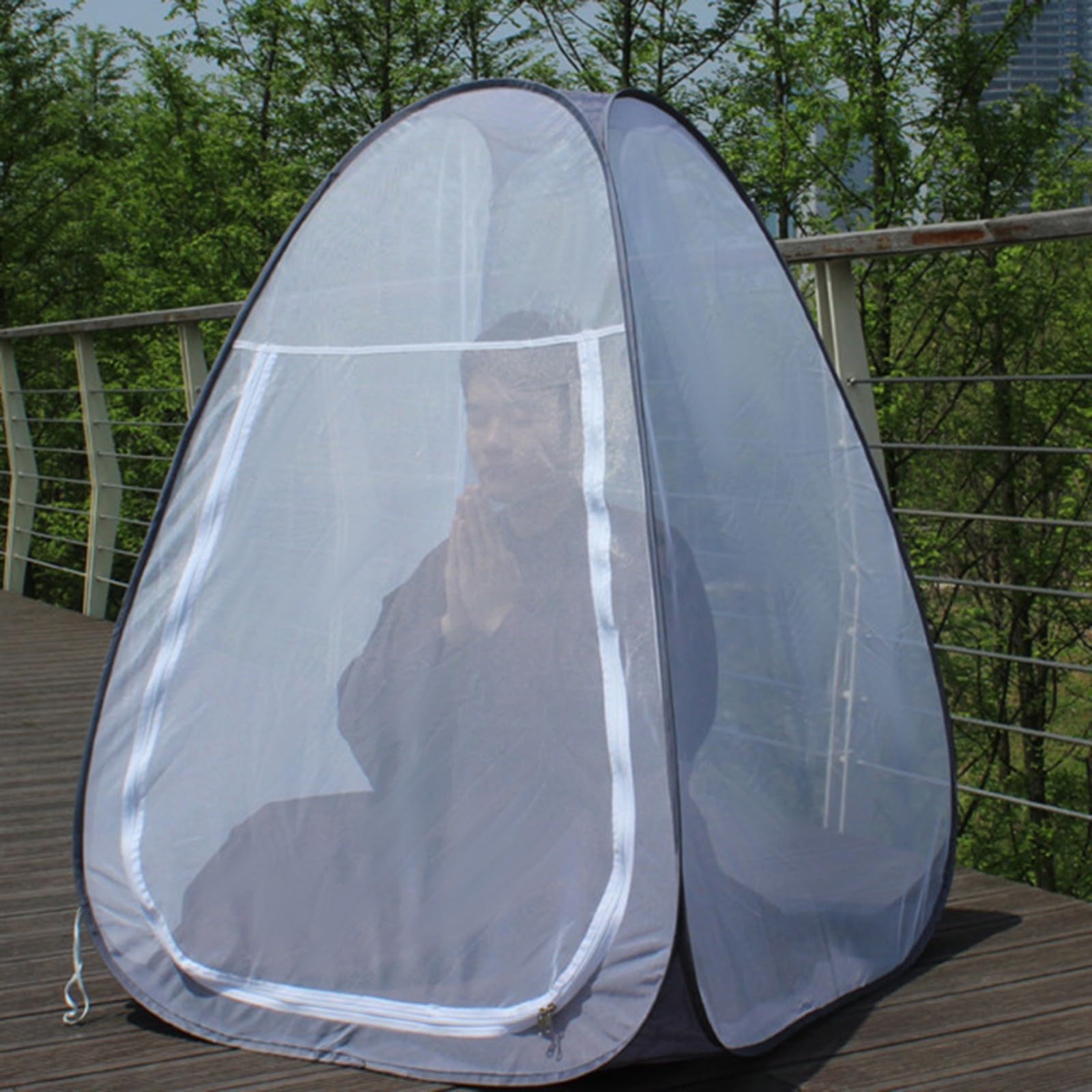 yoga zelt Outdoor-Meditations-Yoga-Anti-Zelt, schnell zusammenklappbar, Outdoor-Wild-Camping, Strandzelte, Polyester, Erwachsene, Einzelperson, Meditation, Yoga, Cum, Kind, Outdoor-Camping-Zelt, Netz, Grau Sport & Freizeit Farbe:Silber matt Luifels Surfcamp Marokko 2026 online