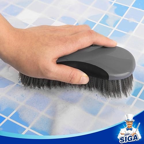 Miniatura 5 de MR.SIGA Multi-Purpose Heavy Duty Scrub Brush - Pack of 2 Gris y negro - Paquete de 2,Blanco y azul - Paquete de 2,https:/ www.Yaxa/dp/undefined