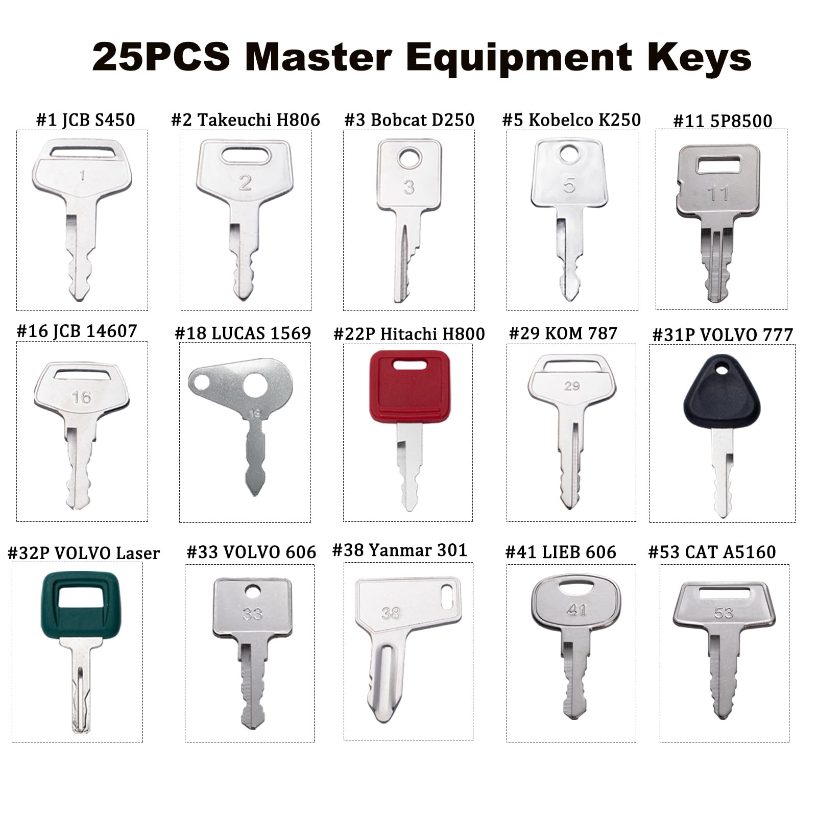 25 Ignition Starter Plant Key Set - Image 2