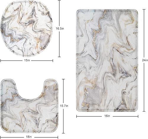 Miniatura 2 de Britimes - Tapetes de cuarto de baño, tapetes antideslizantes, lavables, alfombras de interior para decorar baño, cocina, dormitorio.