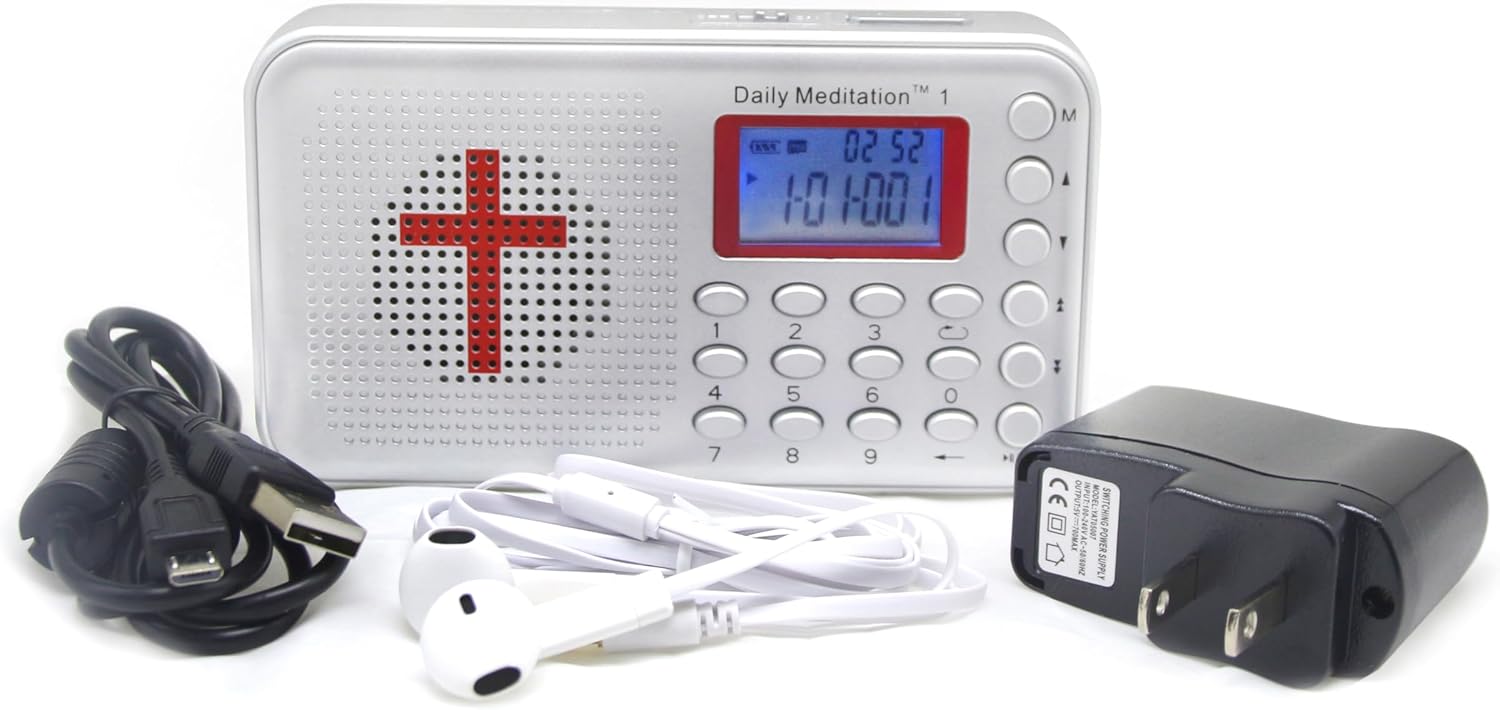 Daily Meditation 1 CSB Audio Bible Player- Christian Standard Bible Electronic Bible (with Rechargeable Battery, Charger, Ear Buds and Built-in Speaker) Daily Meditation 1 CSB Audio Bible Player- Christian Standard Bible Electronic Bible (with Rechargeable Battery, Charger, Ear Buds and Built-in Speaker)