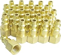 Vista 8 de Accesorios de manguera de aire, kit de acoplador de aire NPT hembra de 1/4 de pulgada, 12 piezas de accesorios de compresor de aire, accesorios