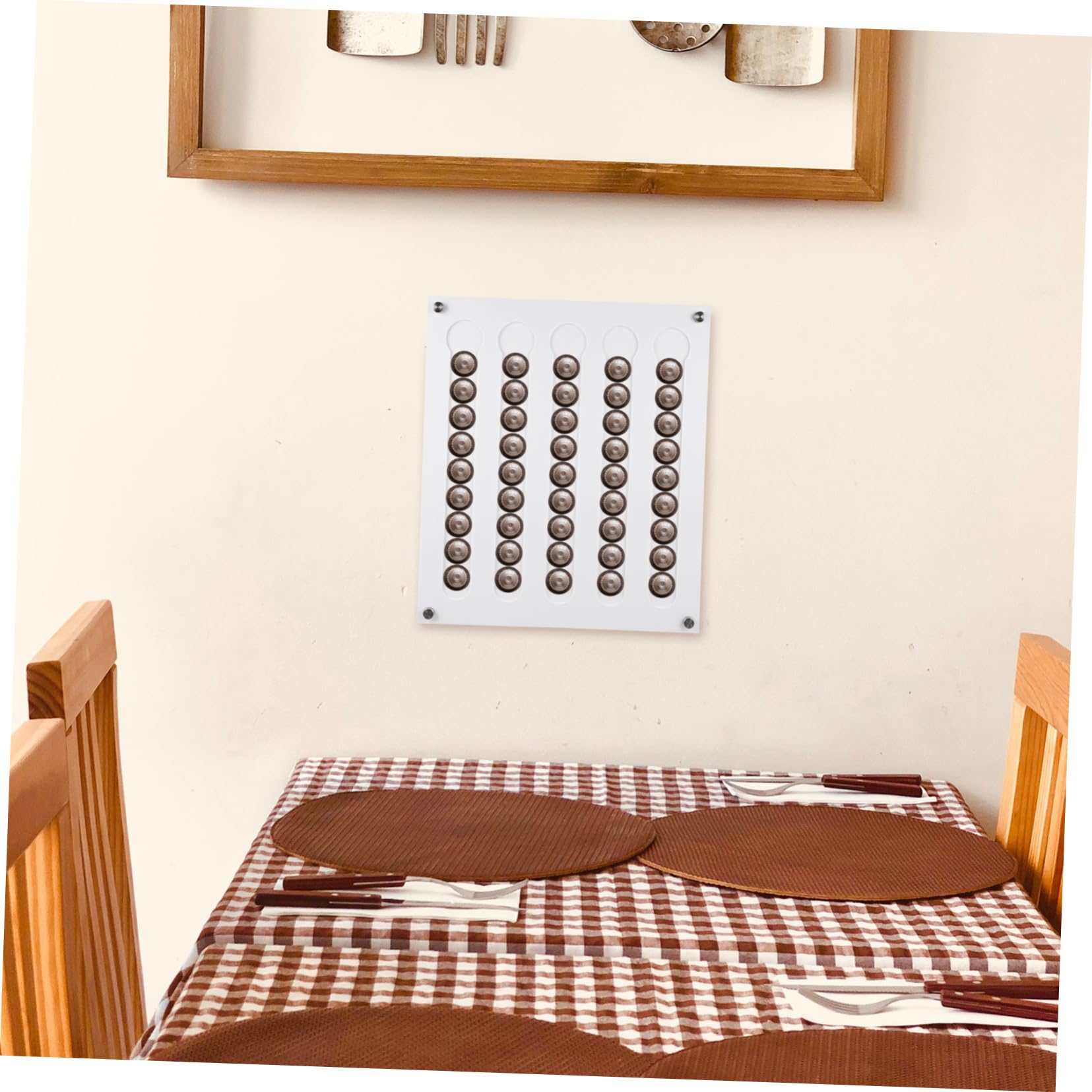 Zerodeko Organizzatore Design a Muro Bianco per Capsule di Acrilico Facile da Pulire Contenitore Compatto per Casa e Locale per Cialde Espresso