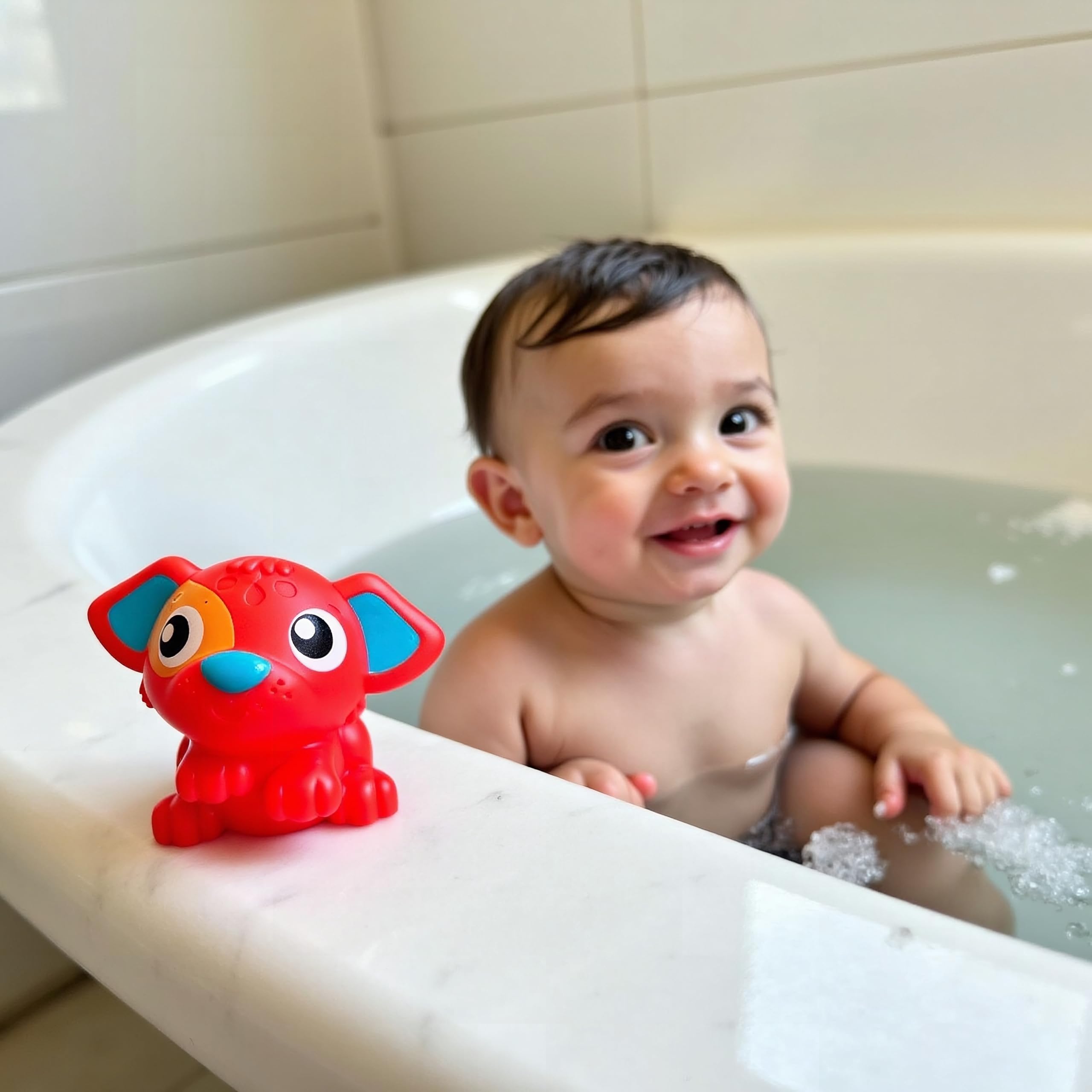 Playgro First Fun Floaties Pack, w pełni uszczelniony, atrakcyjna zabawka do kąpieli dla niemowląt do rozwoju sensorycznego i zabawy, ponad 6 miesięcy