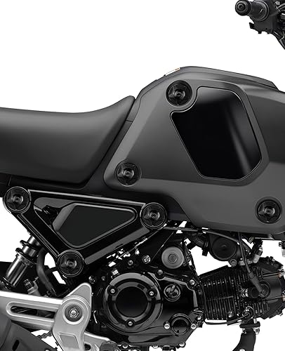 Vista 3 de KEMIMOTO Arandelas Verge de colores compatibles con motocicletas Grom 2022, 2023, 2024, juego completo de aluminio, 12 piezas (negro)