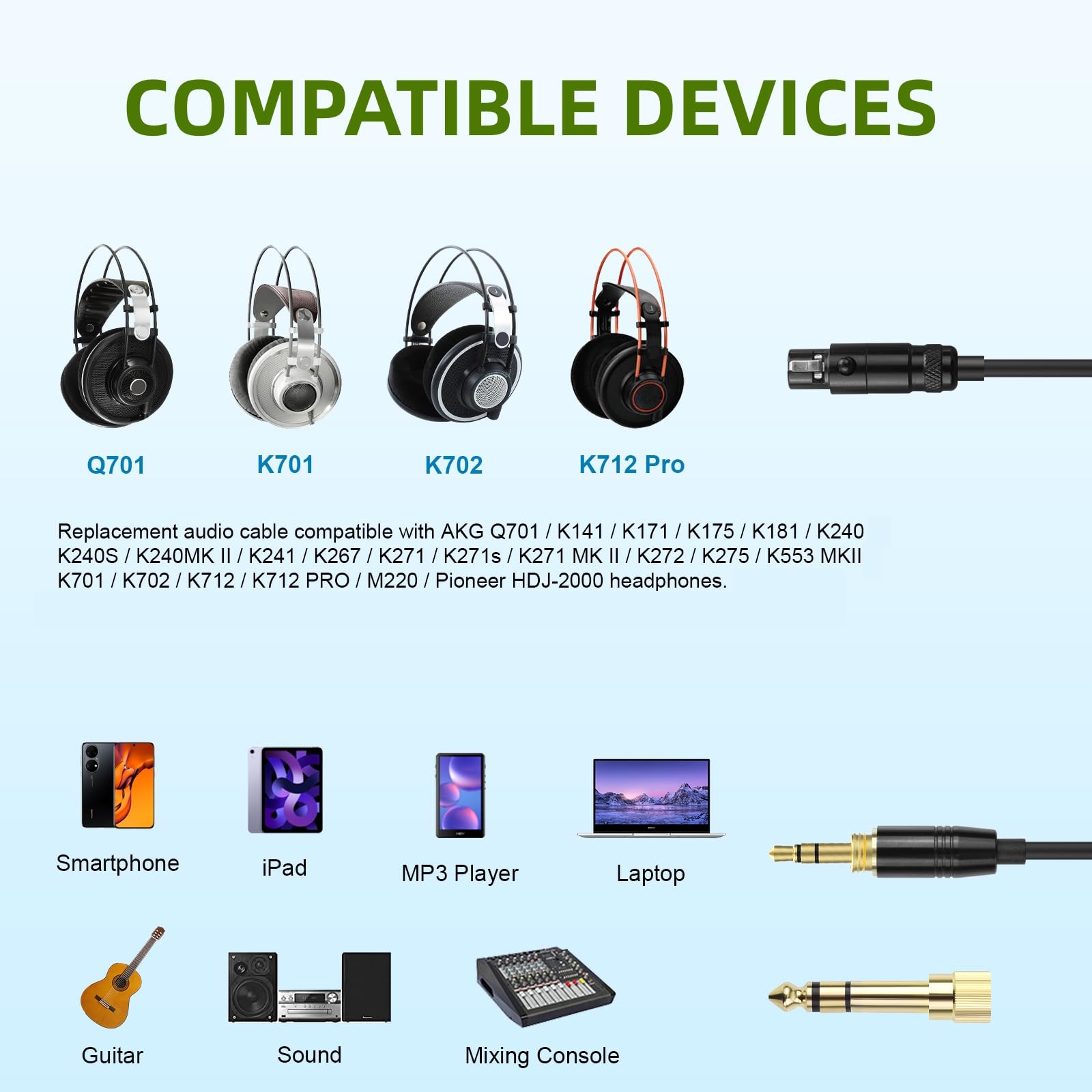 Amazon.com: Replacement Coiled Audio Cord MINI XLR 3 Pin to 3.5