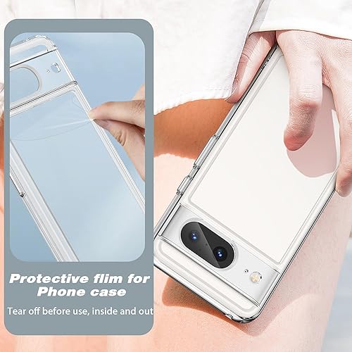 Miniatura 3 de Seltureone Compatible con Google Pixel 8 Pro, funda de TPU suave + parte trasera dura, a prueba de golpes, a prueba de arañazos, transparente
