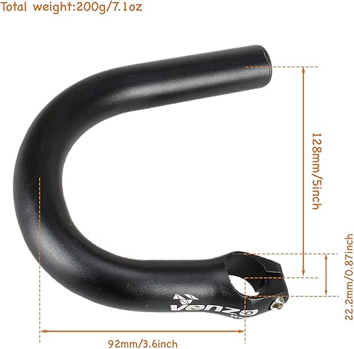 Miniatura 5 de Venzo Adaptador de bicicleta de carretera Manillar Barra plana a extremos de barra de caída - Bicicleta de montaña a bicicleta de carretera Tipo de