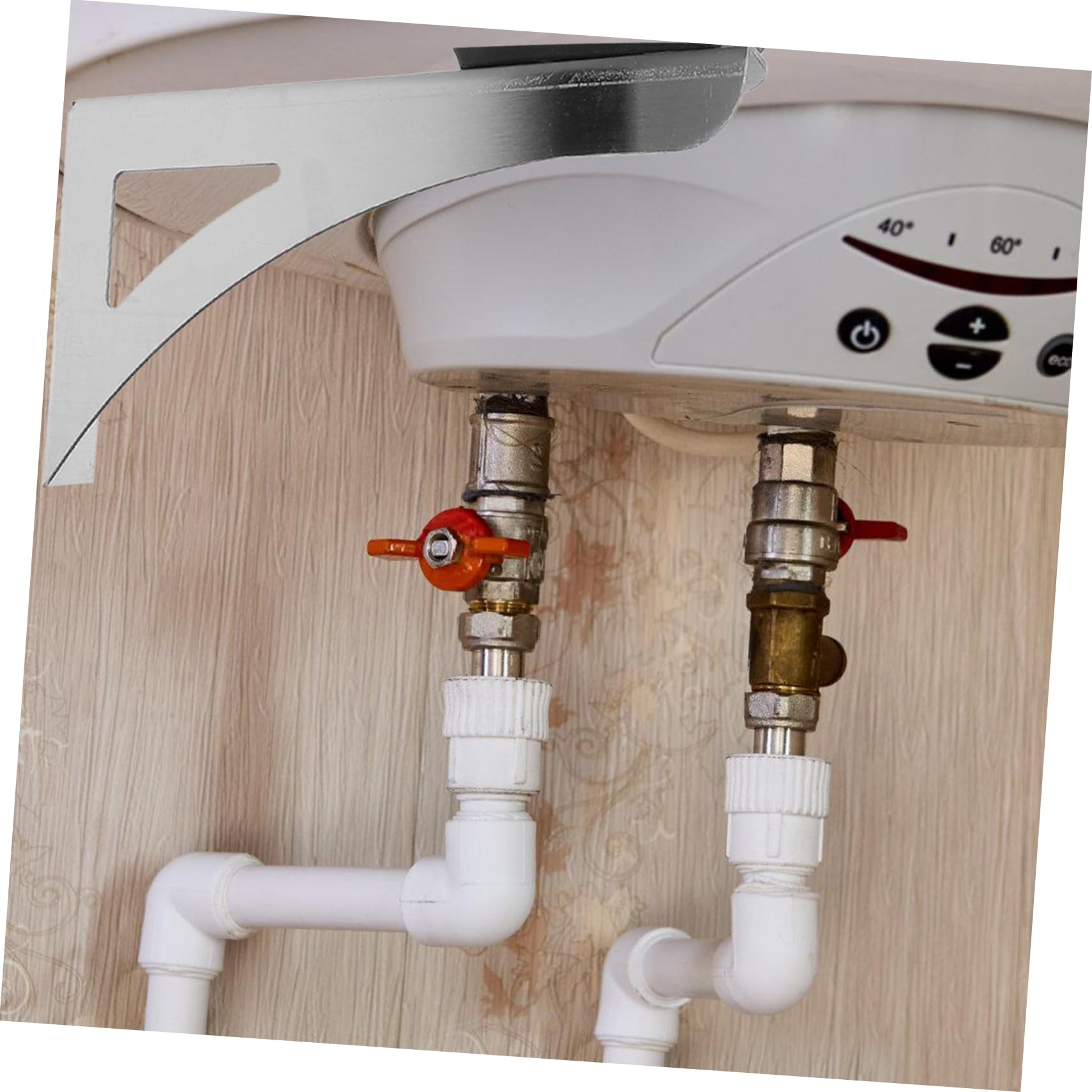 SHINEOFI Soporte Espacios de Reducidos Pequeños para Baños y Adecuado Calentador en Agua Solar Acero Inoxidable, Montaje Pared, Compatible Paredes Huecas