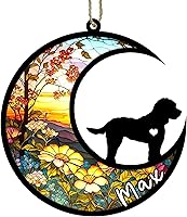 Vista 66 de Memorial personalizado para perro, adorno de Navidad de perro pastor alemán con nombre, razas personalizadas, atrapasador de luz para pérdida